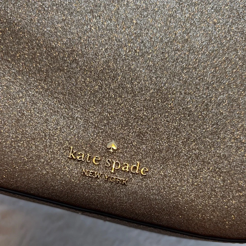 Kate Spade Gold Glitter Small Crossbody Bag - Picture 1 of 11